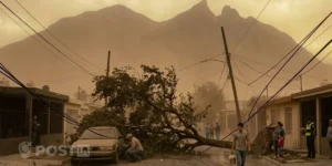 Los fuertes vientos del frente frío 41 causaron emergencias en Nuevo León, afectando diversas áreas de la región.