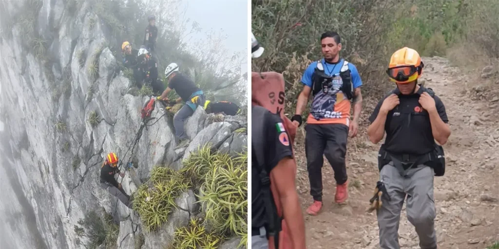 Protección Civil del Estado atendió a dos personas lesionadas en las montañas de Nuevo León durante el reciente fin de semana.