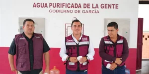 El alcalde Manuel Guerra Cavazos garantiza agua de calidad en García con su nueva planta potabilizadora en Villas de Álcali.