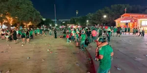 La emoción se tornó en desconsuelo para la afición de Monterrey tras el final del partido México contra Inglaterra.