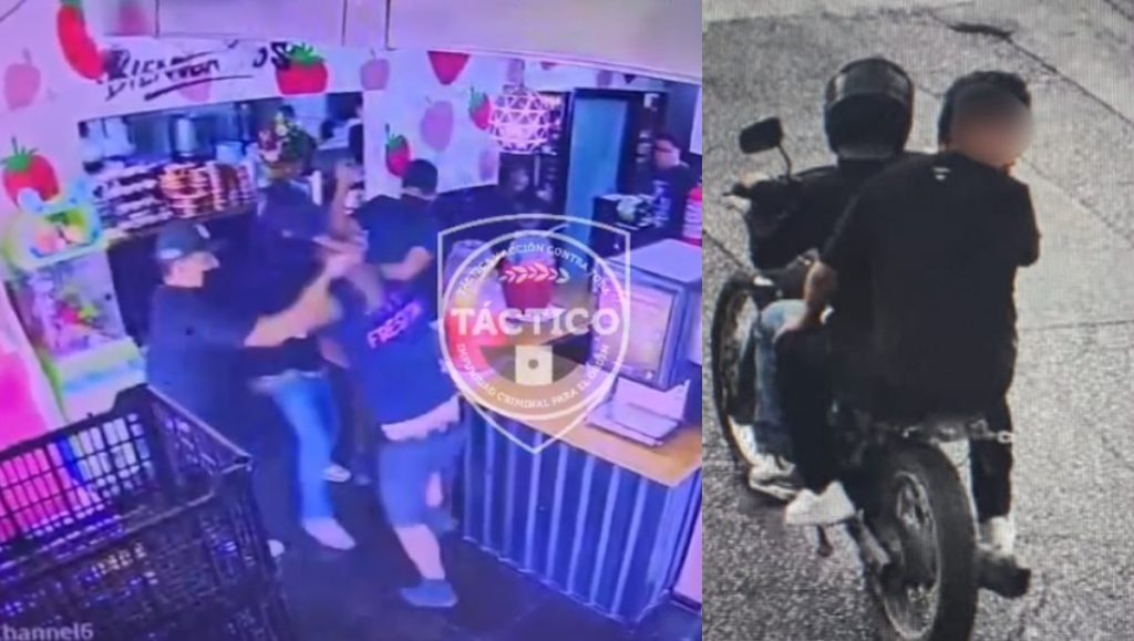 Delincuentes irrumpen en un snack popular en Guadalupe, donde un empleado resultó herido tras defender a los clientes.