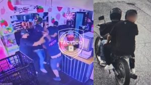 Delincuentes irrumpen en un snack popular en Guadalupe, donde un empleado resultó herido tras defender a los clientes.